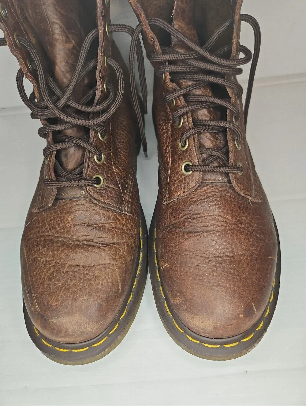 Dr.Martens 1460 Pascal Ambassador Cask Brown Leather Boots Men 10 Soft Broken in